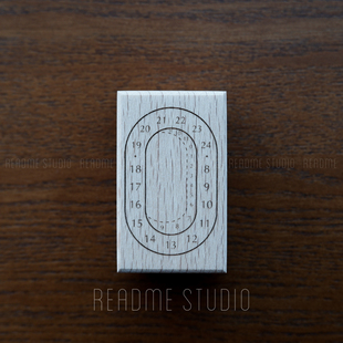 O! Time! 日程记录实木印章 环形趣味时间轴手帐装饰印章