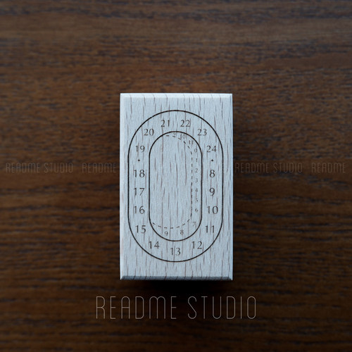 O! Time! 日程记录实木印章 环形趣味时间轴手帐装饰印章