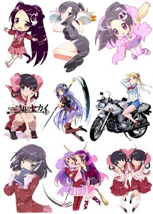 小号F0387-02只有神知道的世界卡通动漫笔记本电脑旅行拉杆箱贴纸