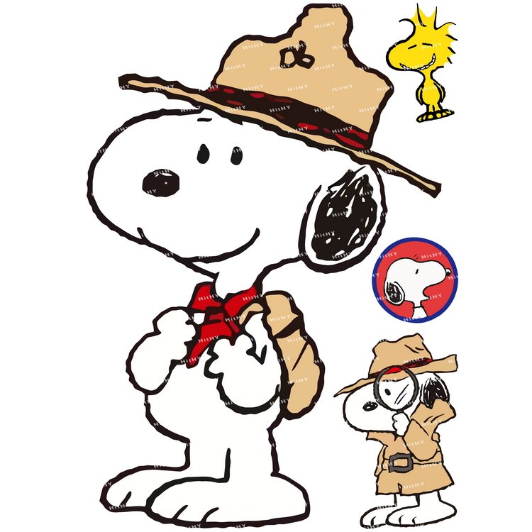 大号F0003-13snoopy史努比动漫笔记本电脑吉他手机旅行拉杆箱贴纸