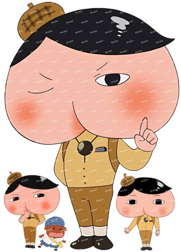 大号屁屁卡通动漫笔记本电脑贴纸