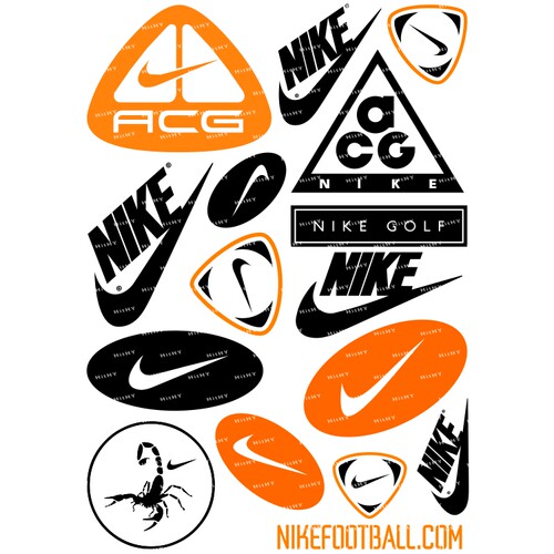 F0116-01nike耐克潮流牌个性电脑手机吉他旅行李拉杆箱电动车贴纸