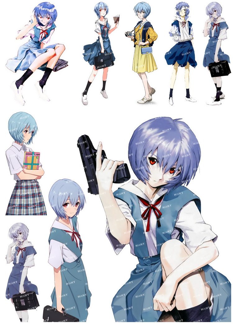 小号f0362-15新世纪福音战士eva动漫电脑吉他手机旅行拉杆箱贴纸