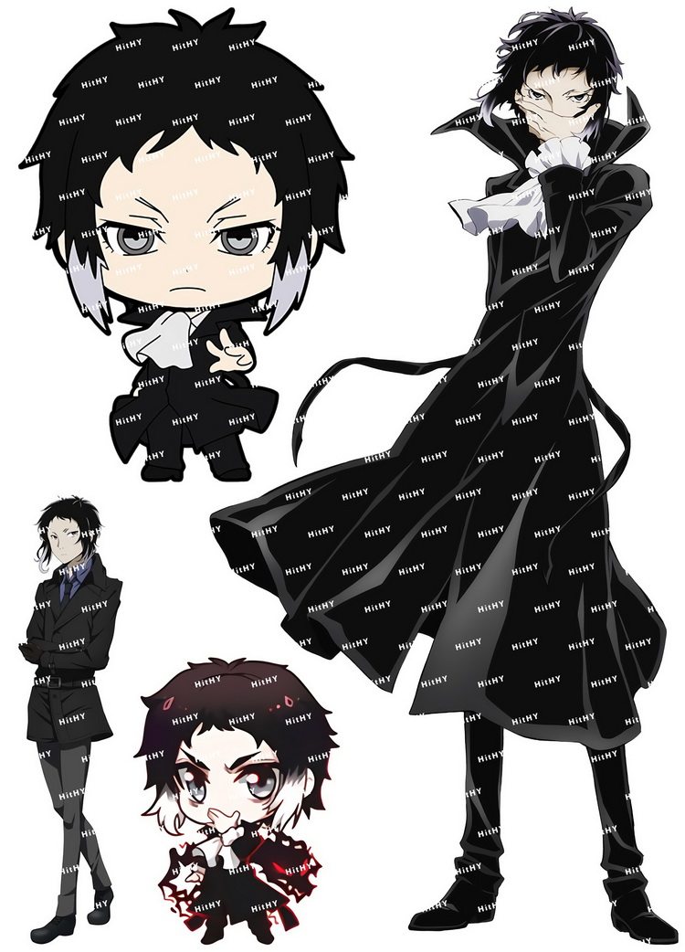 小号f0337-07文豪野犬芥川龙之介动漫笔记本电脑旅行拉杆箱贴纸