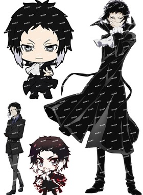 小号F0337-07文豪野犬芥川龙之介动漫笔记本电脑旅行拉杆箱贴纸