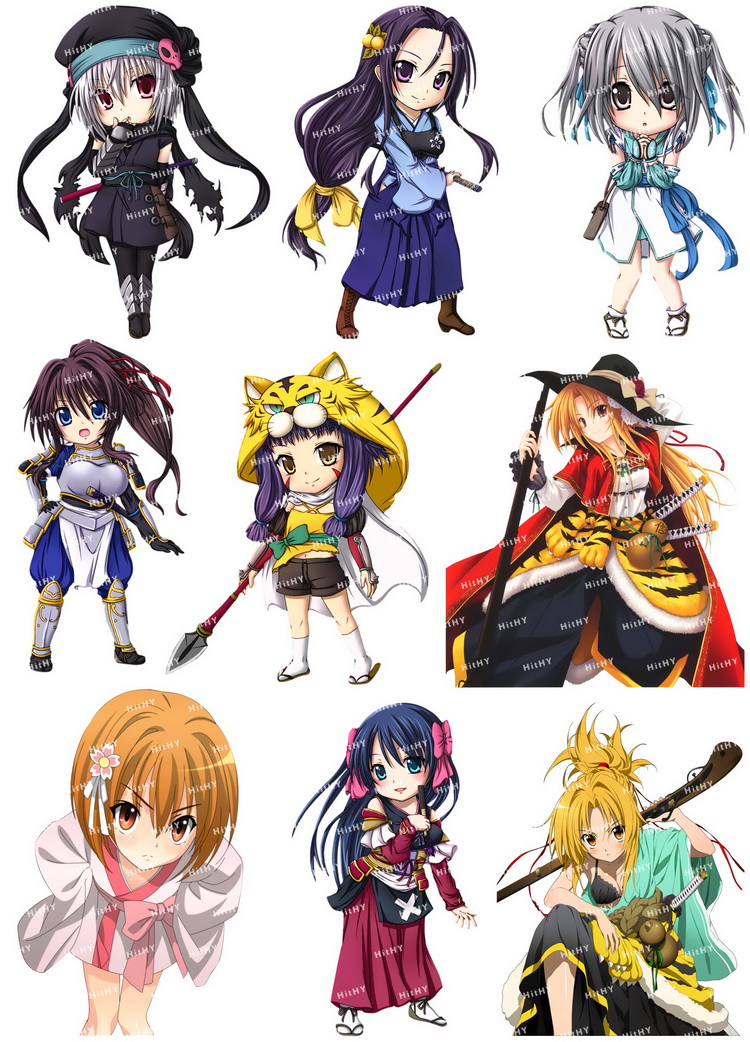 大号F0364-03织田信奈的野望卡通动漫电脑吉他手机旅行拉杆箱贴纸