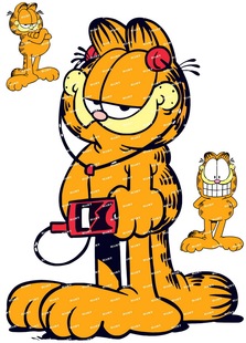 大号F0022 04加菲猫卡通动漫笔记本电脑吉他旅行拉杆箱贴纸