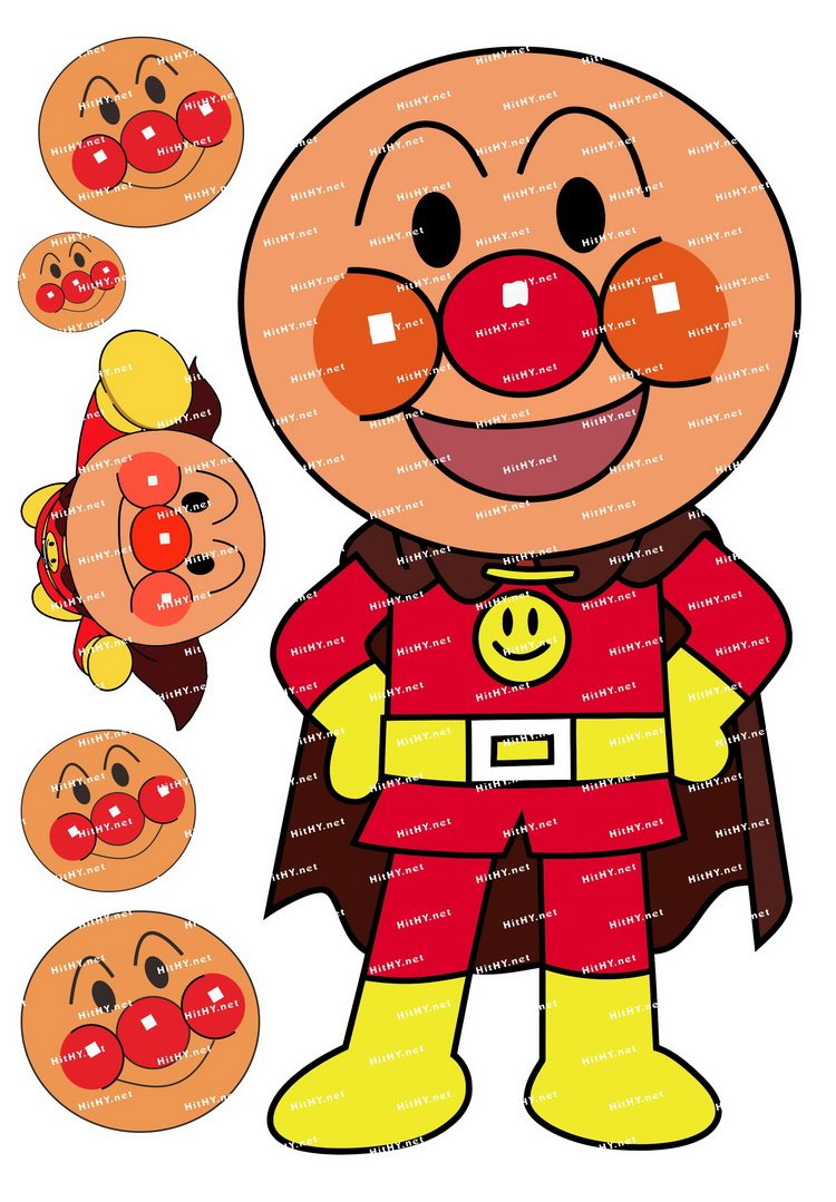 大号f0217-05面包超人细菌小子卡通笔记本电脑旅行拉杆箱贴纸防水