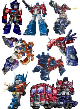 小号F0042-05变形金刚-卡通动漫电影笔记本手机汽车旅行箱贴纸