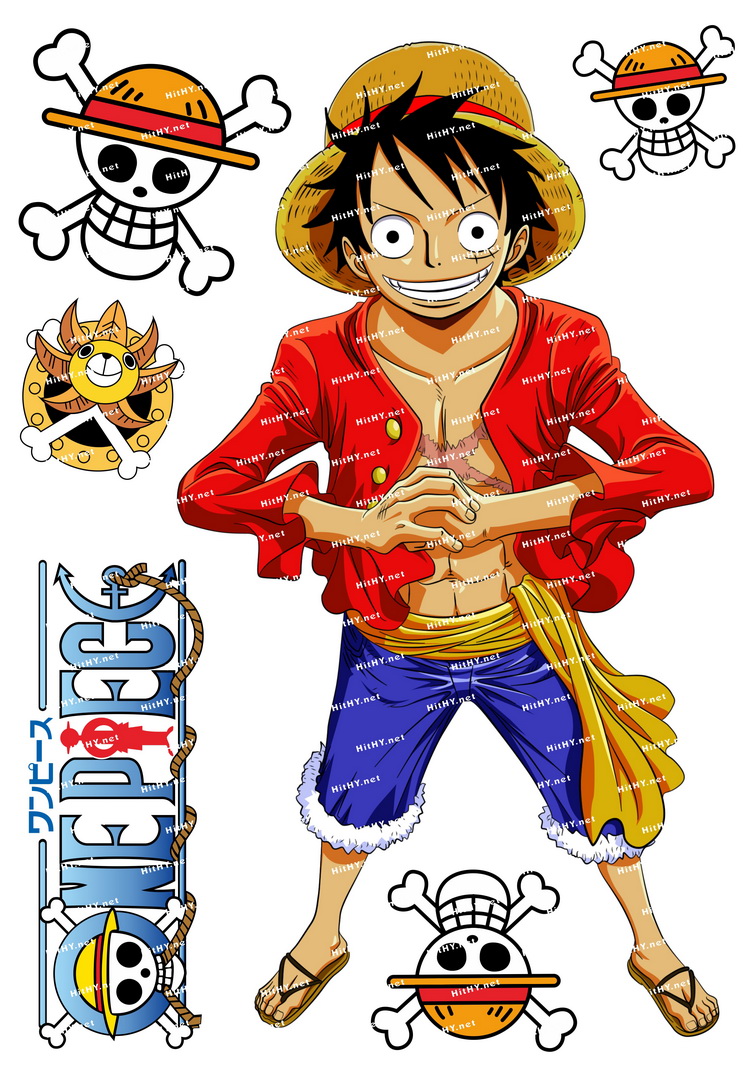 大号F0019-12海贼王卡通动漫笔记本旅行拉杆箱贴纸防水