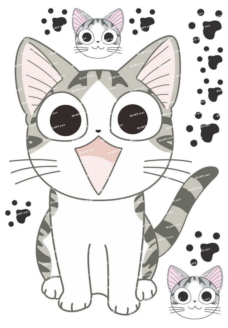 中号f0240-03甜甜起司私房猫卡通动漫笔记本电脑旅行拉杆箱贴纸