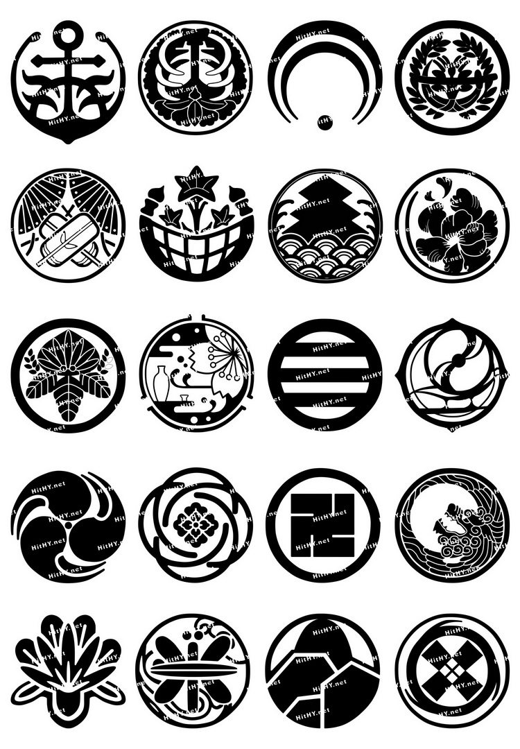 小号f0269-28刀剑乱舞家徽动漫笔记本电脑手机旅行拉杆箱贴纸防水