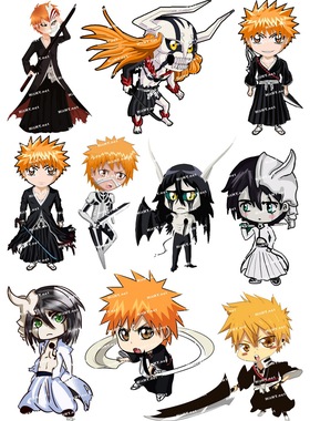 小号F0101-08死神-卡通动漫 笔记本电脑手机死飞汽车旅行箱贴纸