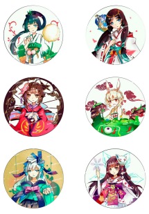 大号F0252 卡通动漫电脑手机旅行拉杆箱贴纸防水 17阴阳师Q版