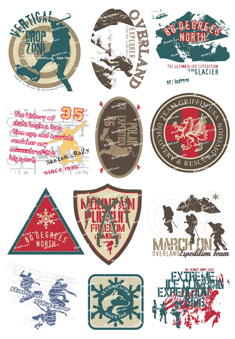 小号F0103-01极限运动街头-潮牌笔记本电脑手机死飞旅行箱贴纸