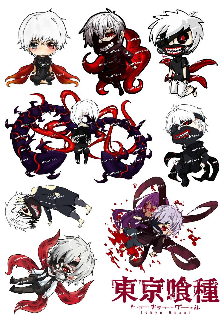 小号f0111-05东京喰种食尸鬼卡通动漫笔记本电脑死飞旅行箱贴纸