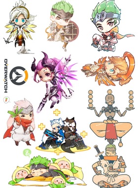 中号F0257-03守望先锋OW动漫笔记本电脑手机旅行拉杆箱贴纸防水