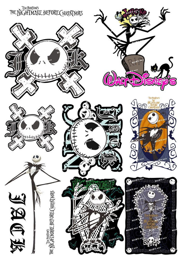 小号f0091-01jack圣诞夜惊魂-卡通动漫 笔记本手机死飞旅行箱贴纸