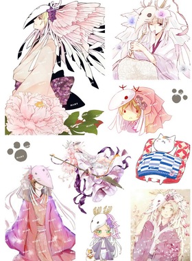 大号F0197-08夏目友人帐动漫笔记本电脑手机结它旅行拉杆箱贴纸