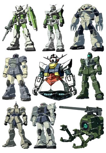 小号F0282-12高达GUNDAM扎古ZAKU水怪Zeon动漫电脑手机旅行箱贴纸