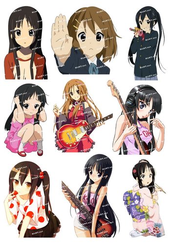 中号轻音少女卡通动漫死飞贴纸