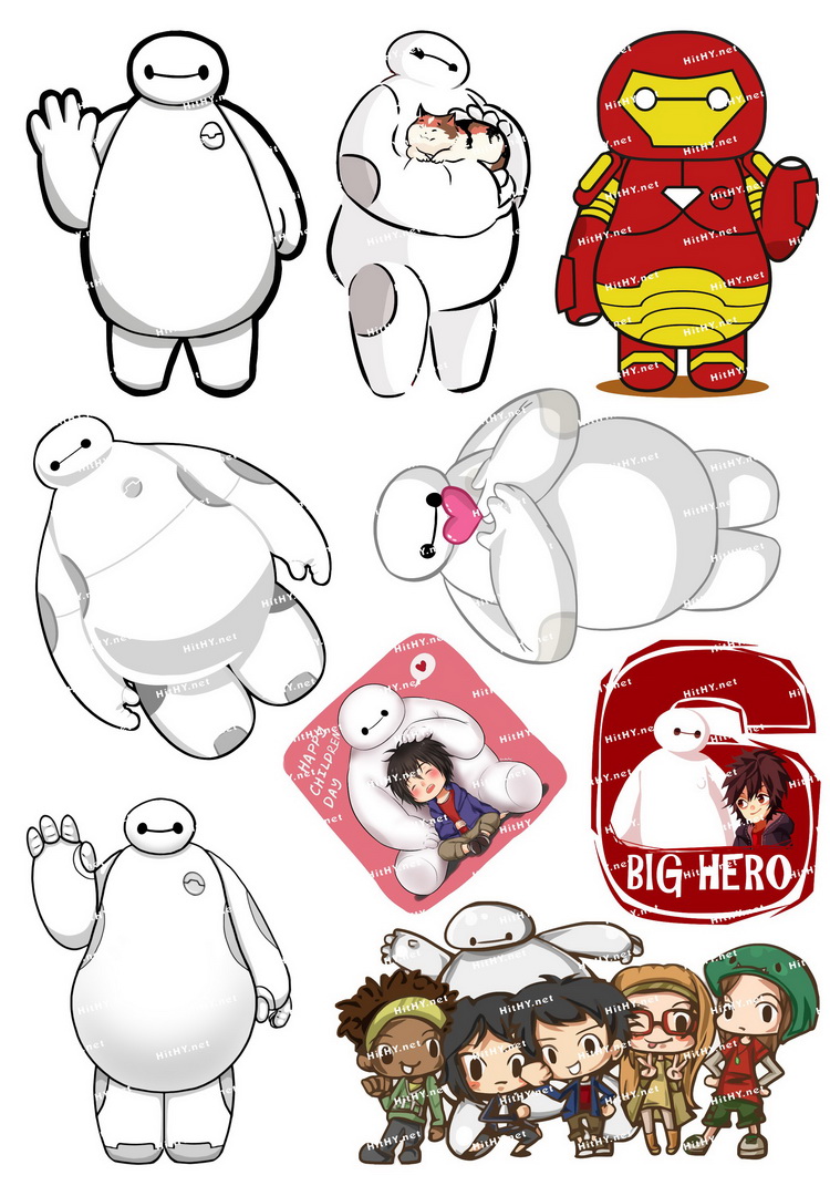 小号F0025-02大白超能陆战队Big Hero6 卡通动漫迪士尼旅行箱贴纸