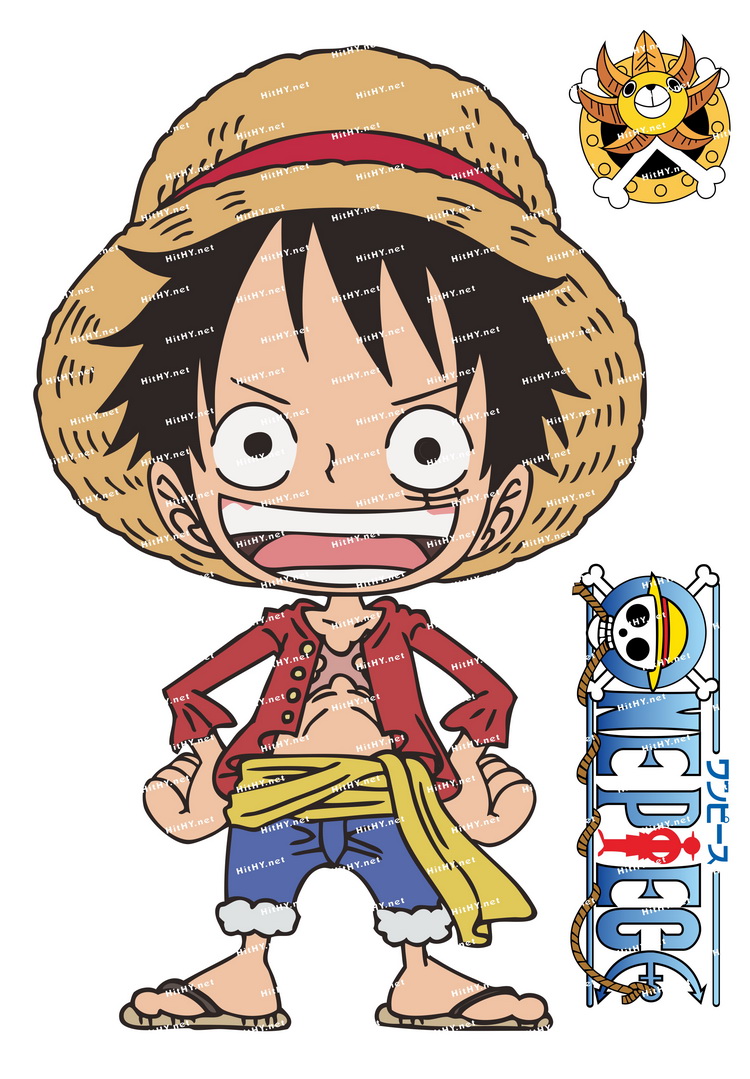 小号F0019-19海贼王卡通动漫笔记本旅行拉杆箱贴纸防水