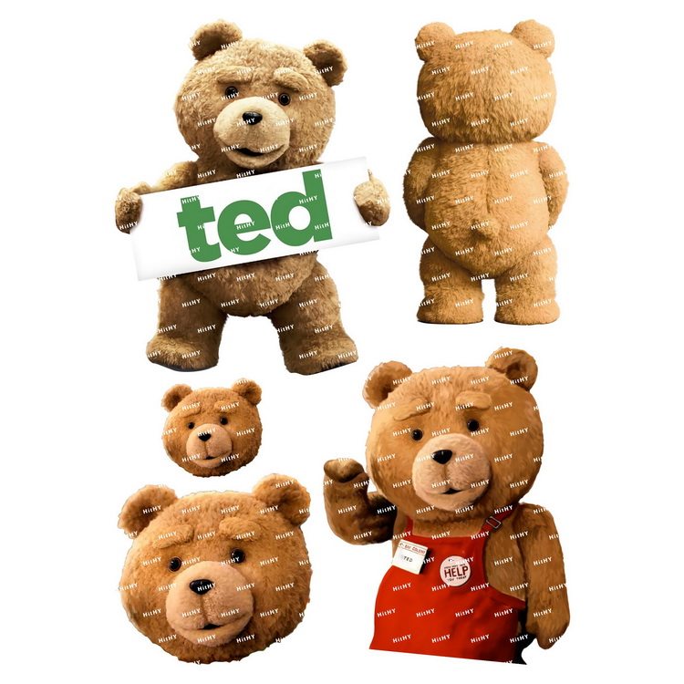 小号f0286-02泰迪熊ted卡通笔记本电脑手机结它旅行拉杆箱贴纸