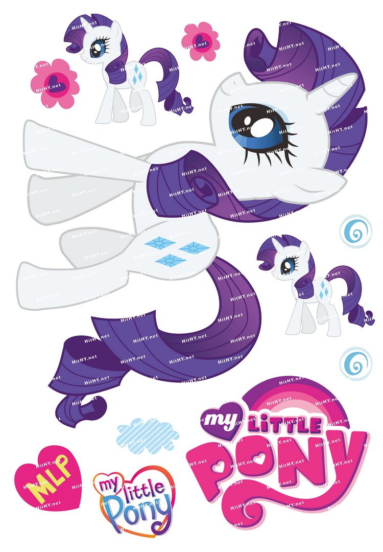 大号f0065-06my little pony小马宝莉卡通笔记本电脑旅行箱贴纸