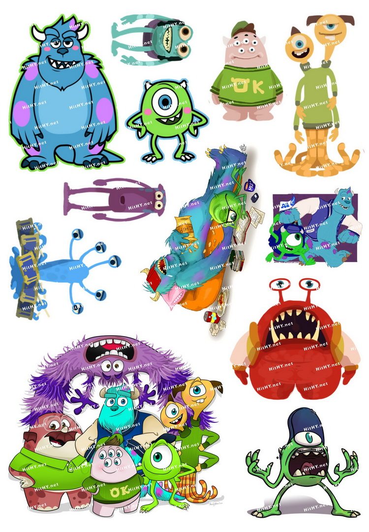 小号f0064-02怪兽大学 公司 monsters卡通电影记本电脑旅行箱贴纸