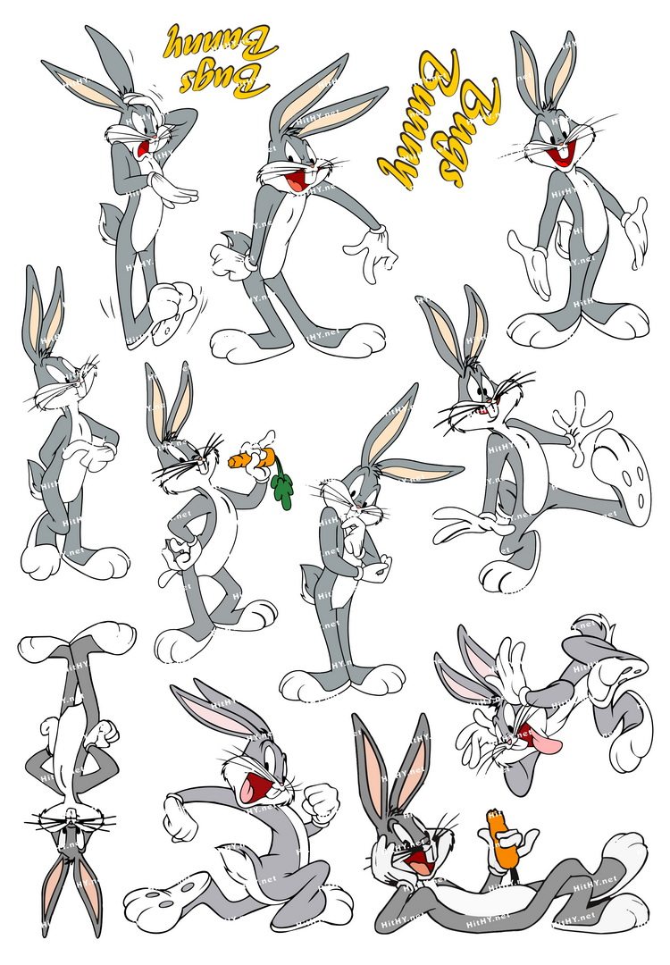 小号f0165-01宾尼兔-卡通动漫 笔记本电脑手机死飞汽车旅行箱贴纸