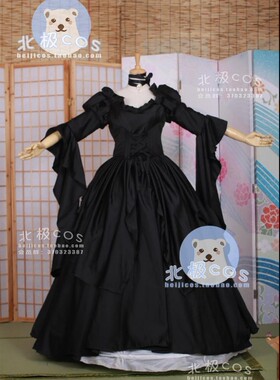 北极cosplay服装出租 叛逆的鲁鲁修cos服 CC封面黑色华丽礼服女