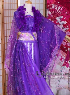北极cosplay服装出租 万用小说公主cos服 短剧女主角华丽紫色古装
