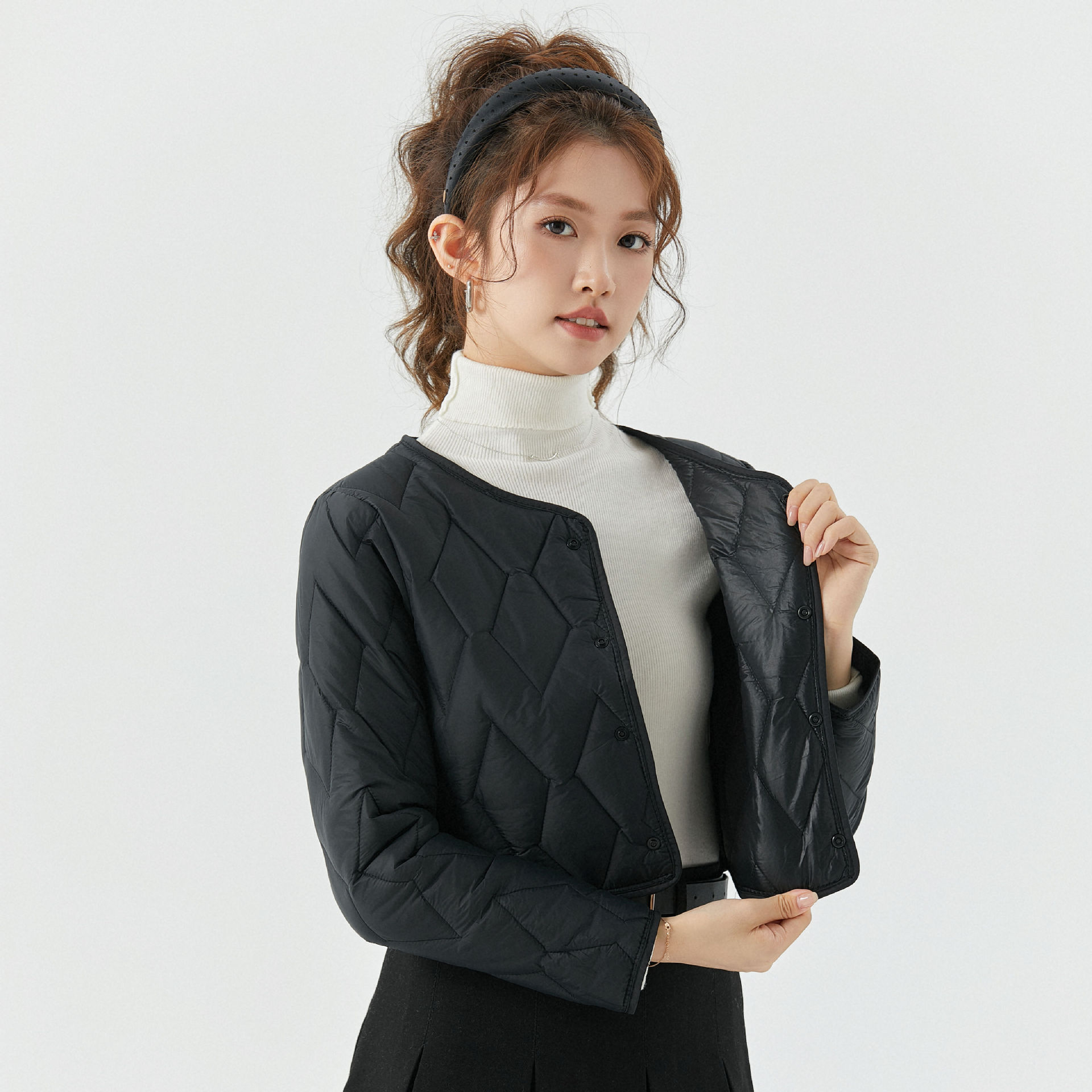 秋冬女士加厚保暖短款棉服内胆