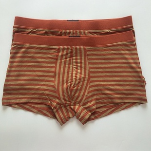 正品康妮雅舒适平角四角条纹莫代尔中腰男士内裤900B1900包邮4条