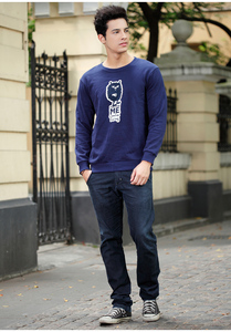 特价康妮雅睡衣棉正品休闲圆领套头单件男士绒中厚上衣22091918