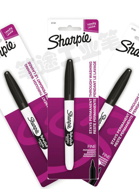 Sharpie三福防水洗纺织T恤校服球服标签水洗不掉色笔Laundr31101