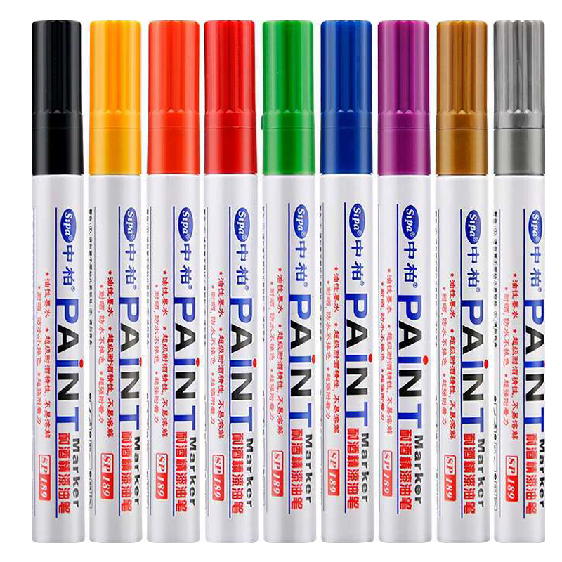 sipa中柏耐酒精油漆笔189型环保耐高温低温 工业标记橡胶金属3mm