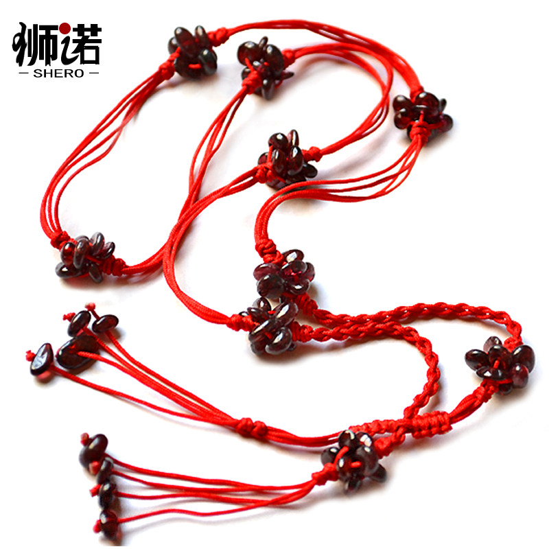 红石榴石腰绳手工本命年红绳腰链