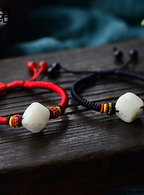 玲珑骰子安红豆手编相思豆红手绳
