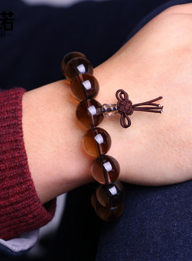 14-18MM天然茶晶手链佛珠手串