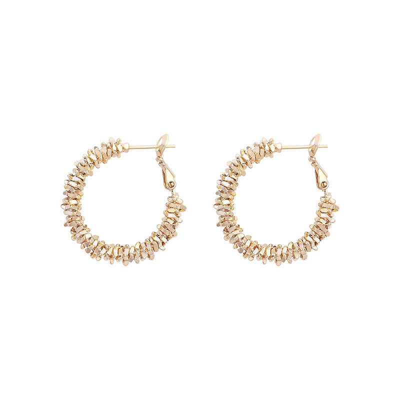 CARING KOKO 2021 NEW TRENDY HOOP EARRINGS WOMENS PERSONALITY EXAGGERATED FASHION STUD SIMPLE EARRINGS