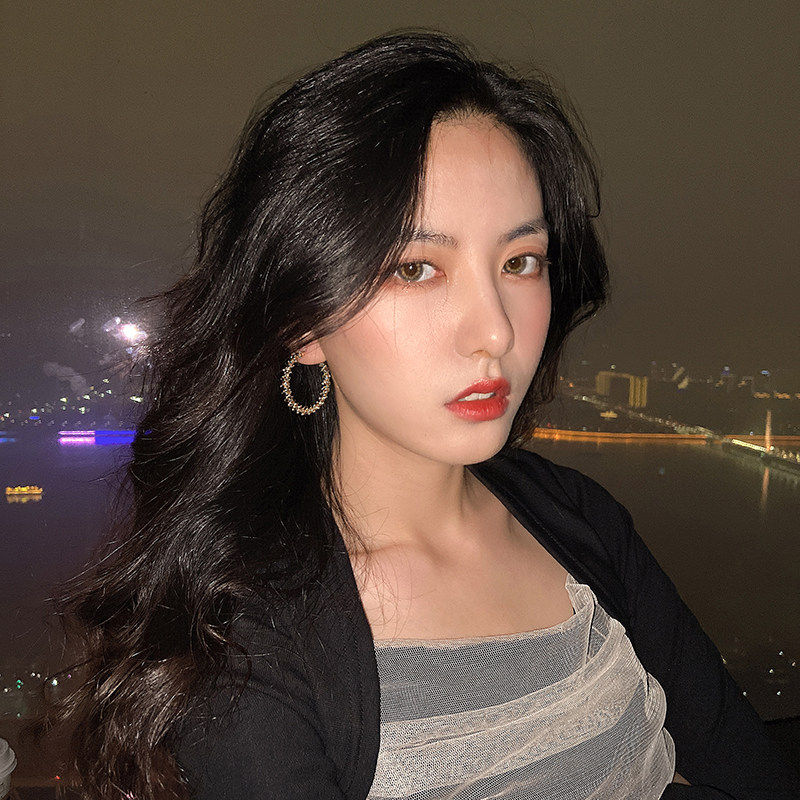 CARING KOKO 2021 NEW TRENDY HOOP EARRINGS WOMENS PERSONALITY EXAGGERATED FASHION STUD SIMPLE EARRINGS