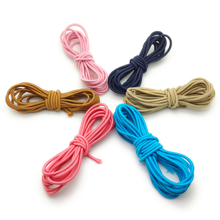 彩色松紧弹力绳裤腰绳子鞋带收口绳抽绳服装辅料橡皮筋袖口弹力绳