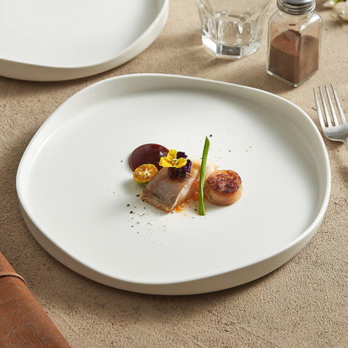 Western style pasta steak plate, home ceramic plate