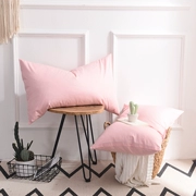 Vỏ gối bằng cotton cặp Bông màu đơn giản Vỏ gối đơn giản 2 Ký túc xá sinh viên 48 * 74cm - Gối trường hợp