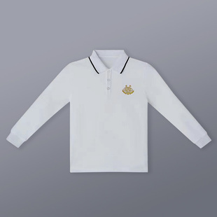 东华小学幼儿园校服长袖秋冬polo衫款式翻领t恤男女同款