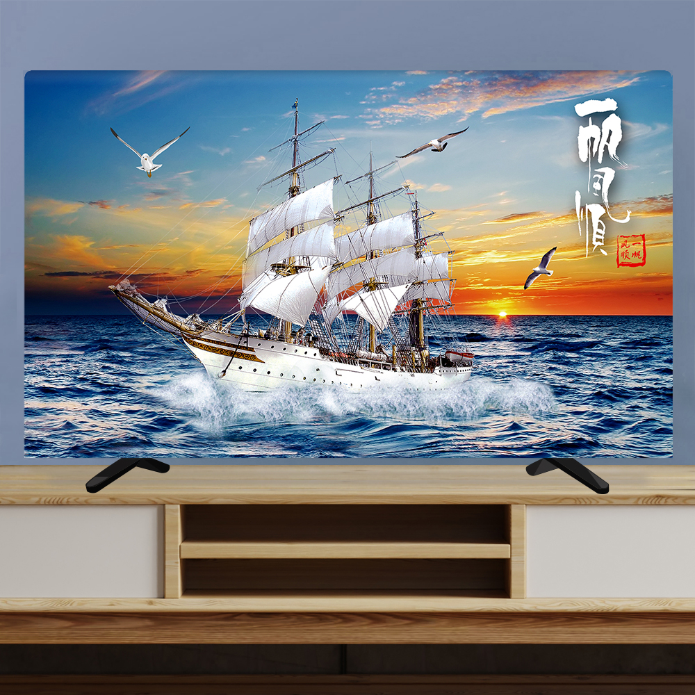 新款电视机罩防尘罩套家用挂式台式曲面通用电视机防尘布70寸盖布