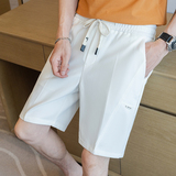 松紧腰抽绳夏款休闲5分裤短裤黑色K2257-P52（88元），男装牛仔裤，电商A159
