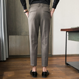 冬款毛呢9分裤绣花保暖磨毛男裤卡其K703-P60柏悦风（98），男装棉衣，电商A159